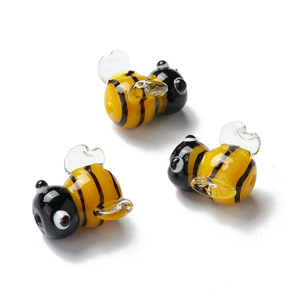 Abeja, Cristal, Lampwork, Beads