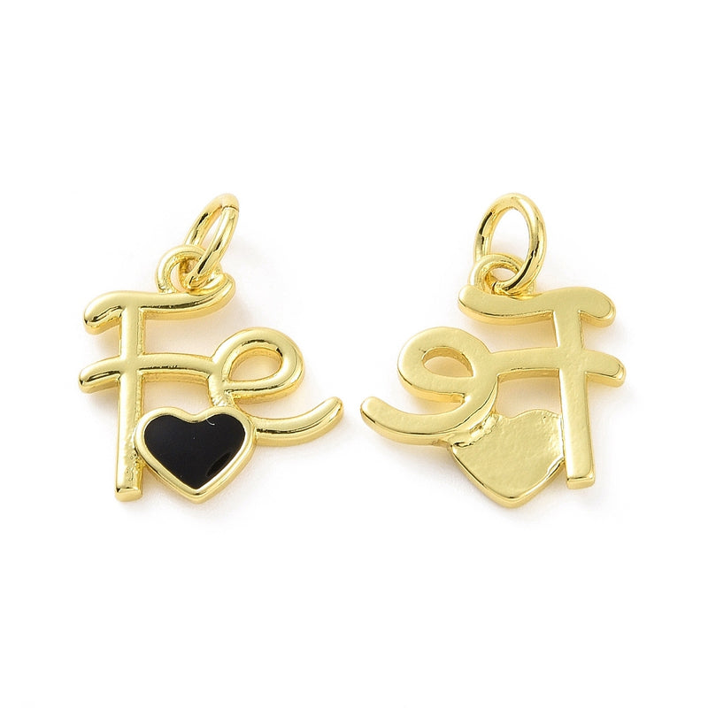 Fé, Brass, Enchapado 18k, Charm y Pendant