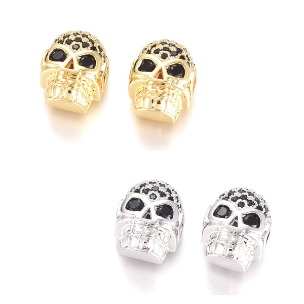 Calavera, Brass, Enchapado 18k, Beads