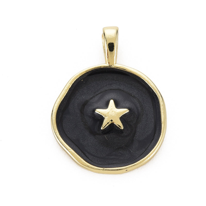 Estrella, Brass, Enchapado 16k, Charm y Pendant