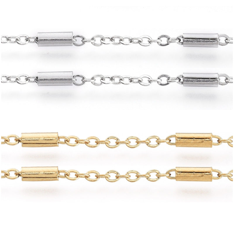 Cadena con Tubo, Stainless Steel, Cadena