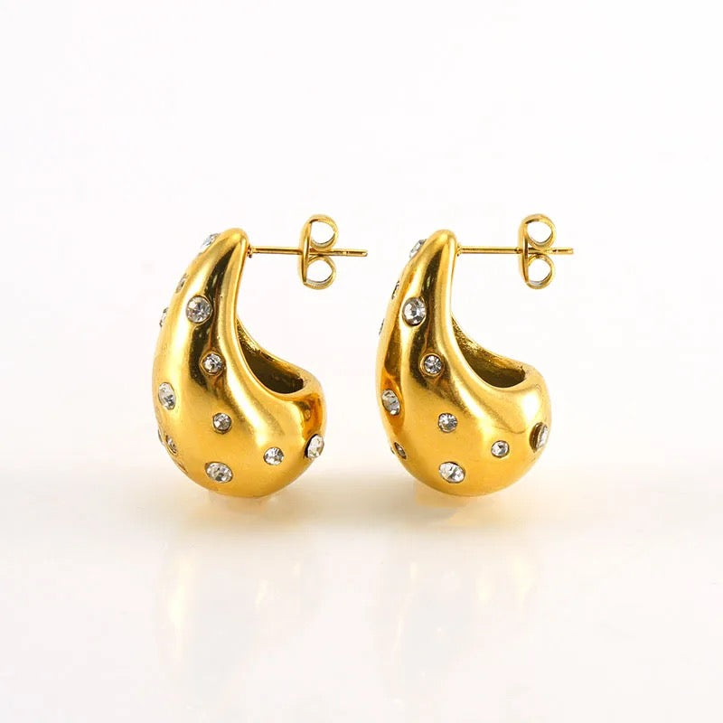 Aretes de Gota, Stainless Steel