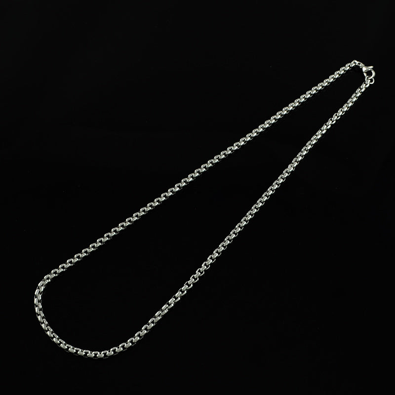 Box Chain, Stainless Steel, 4mm, Cadena Montada