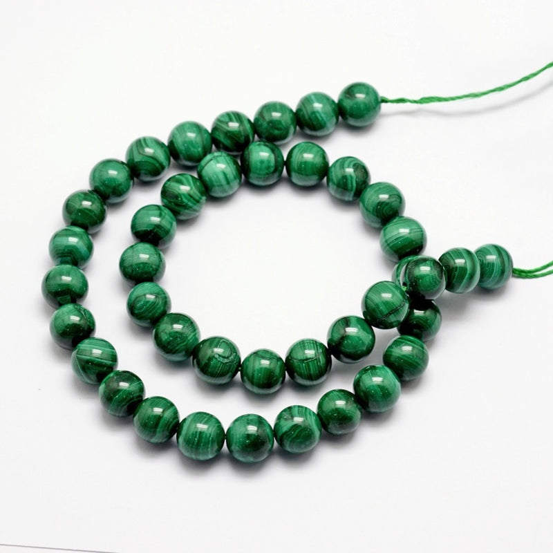 Natural Malachite, Piedra, 8mm, Beads