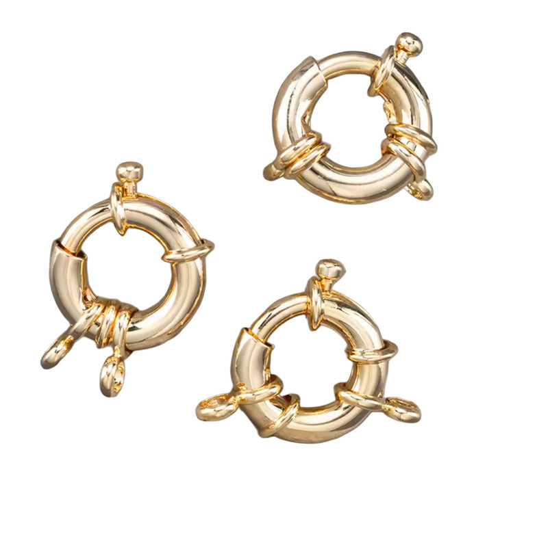 Balsa, Aro, Enchapado, 9mm/11mm/13mm/15mm/17mm/30mm, Cierre Redondo