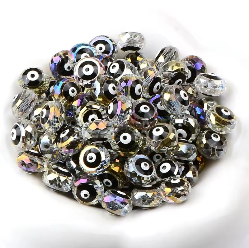 Ojo, Cristal Facetado, Beads