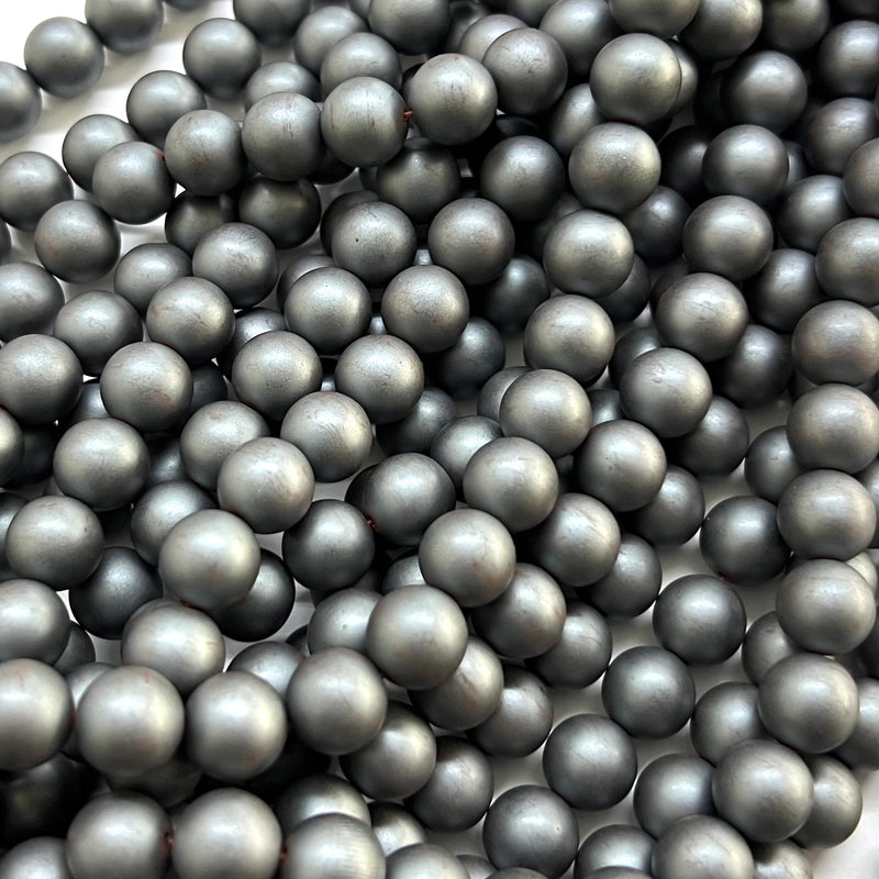 Hematite Frosted Beads, 4mm/6mm/10mm,