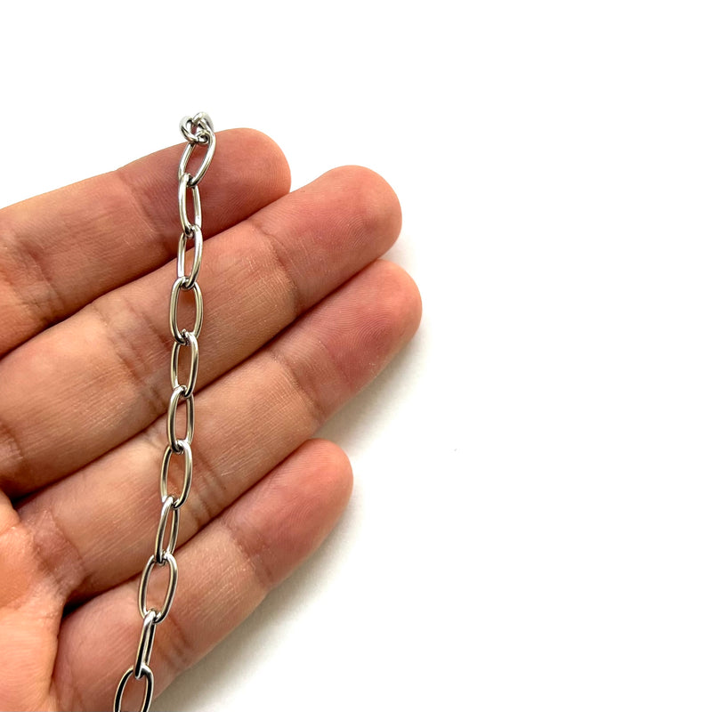 Cadena Paperclip, Stainless Steel