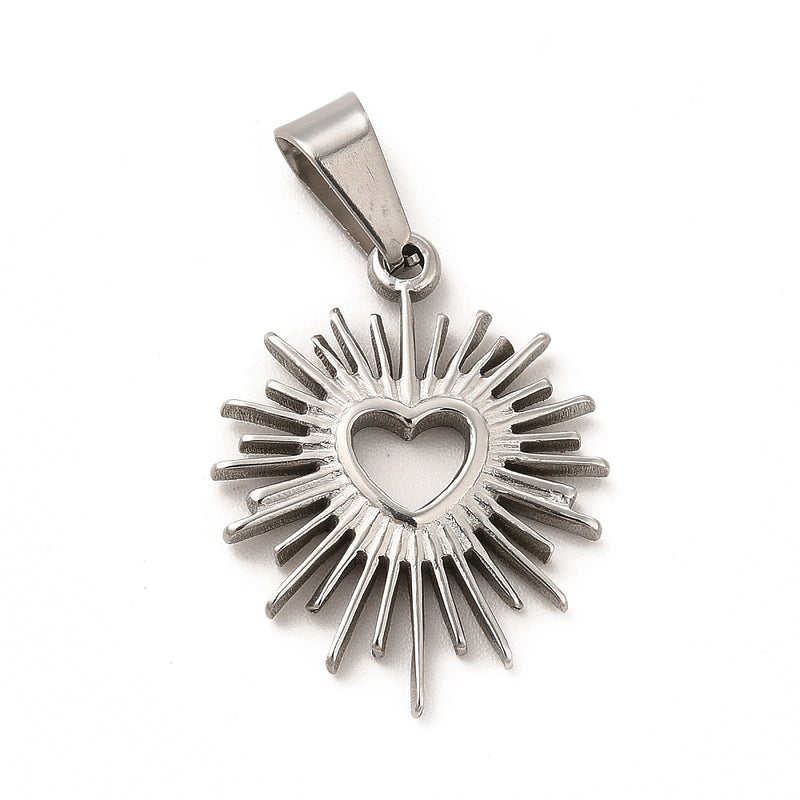 Corazón, Stainless Steel, Charm y Pendant