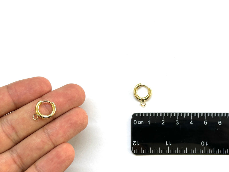 Pantallas, Hoop, Stainless Steel, Enchapado 24k