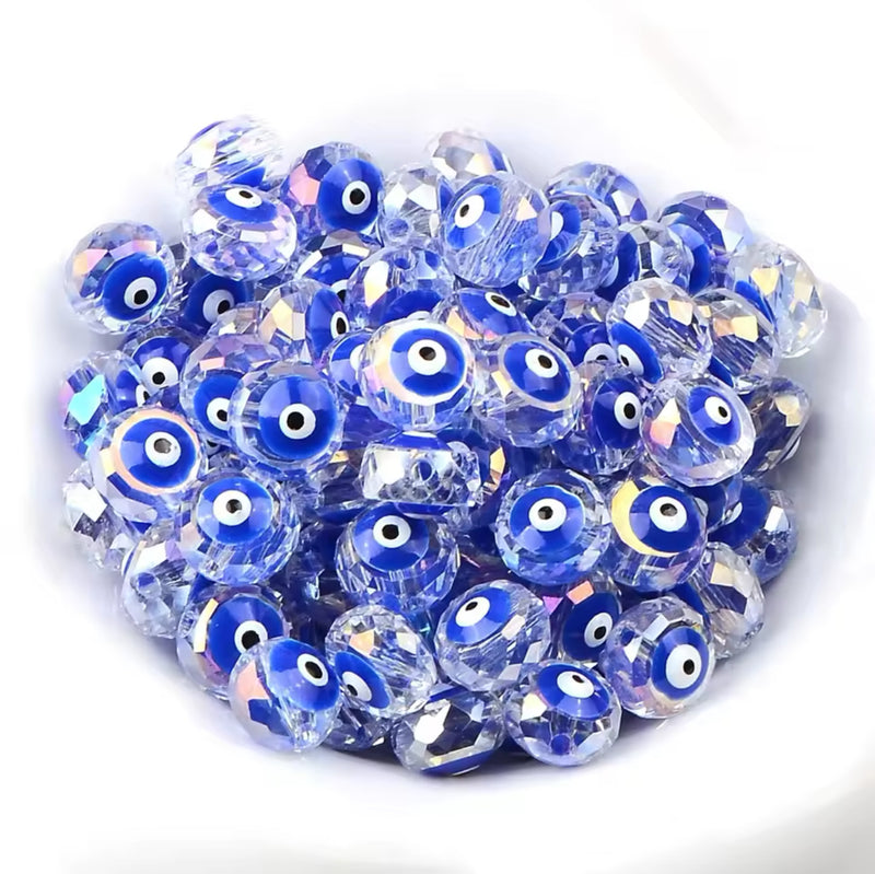 Ojo, Cristal Facetado, Beads