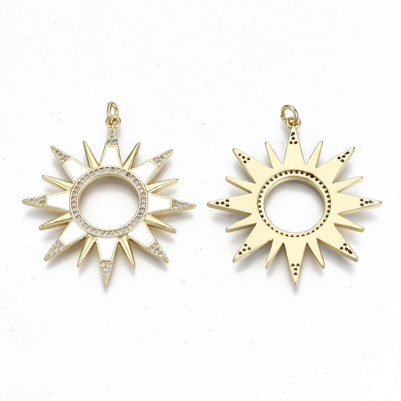 Sol, Brass, Enchapado 16k, Charm y Pendant