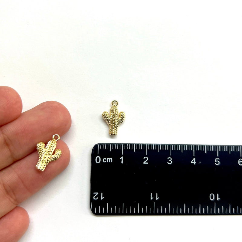 Cactus, Brass, Enchapado 18k, Charm y Pendant