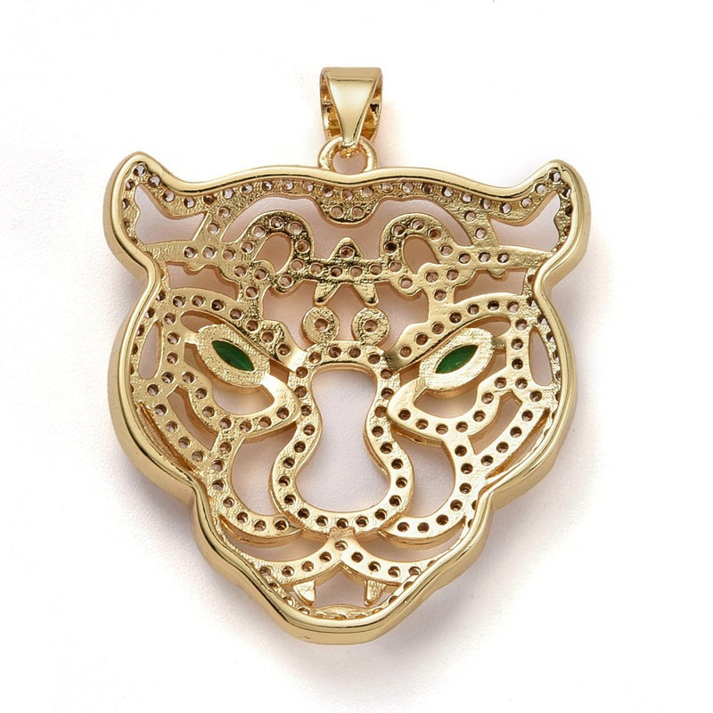 Tigre, Brass, Enchapado 18k, Charm y Pendant