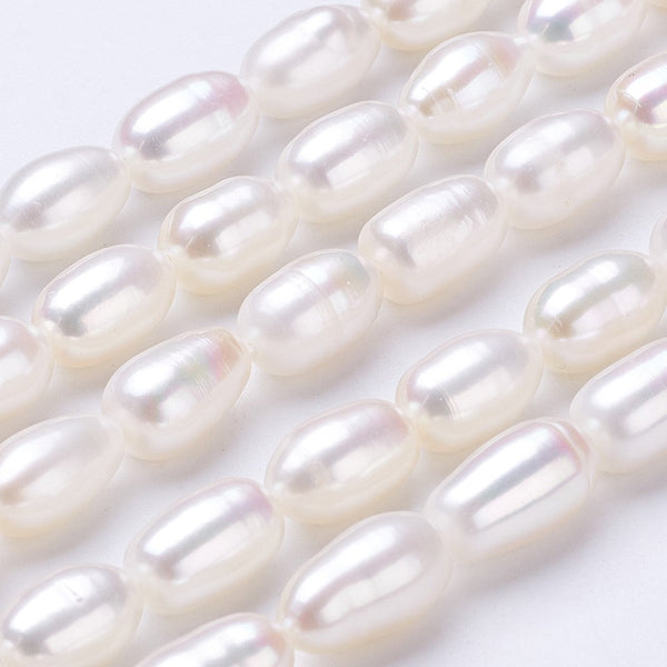 Perlas Naturales Cultivada de Agua Dulce, 7mm, Beads