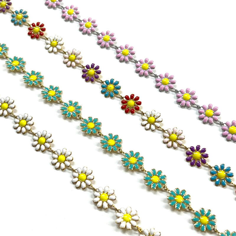 Cadena, Flor, Girasol, Stainless Steel