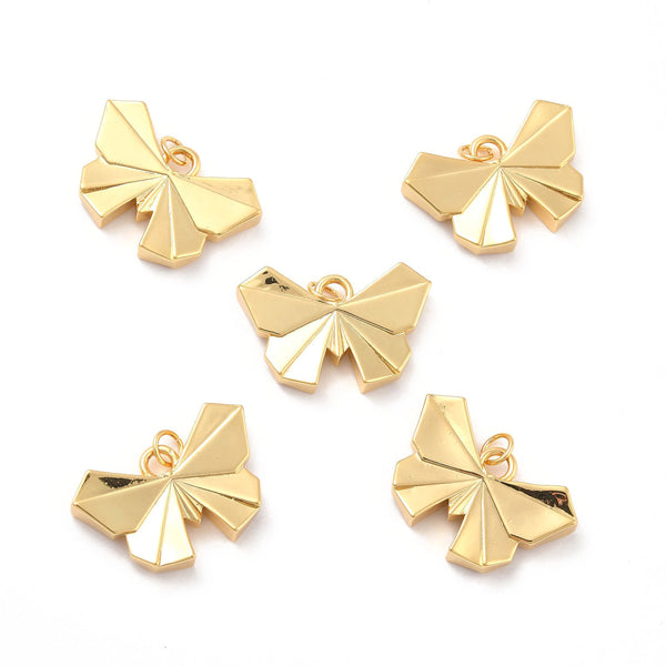 Mariposa, Brass, Enchapado 18k, Charm y Pendant