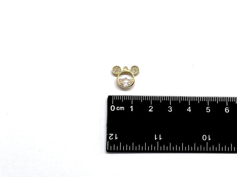 Mickey, Ratón, Rhinestone, Enchapado