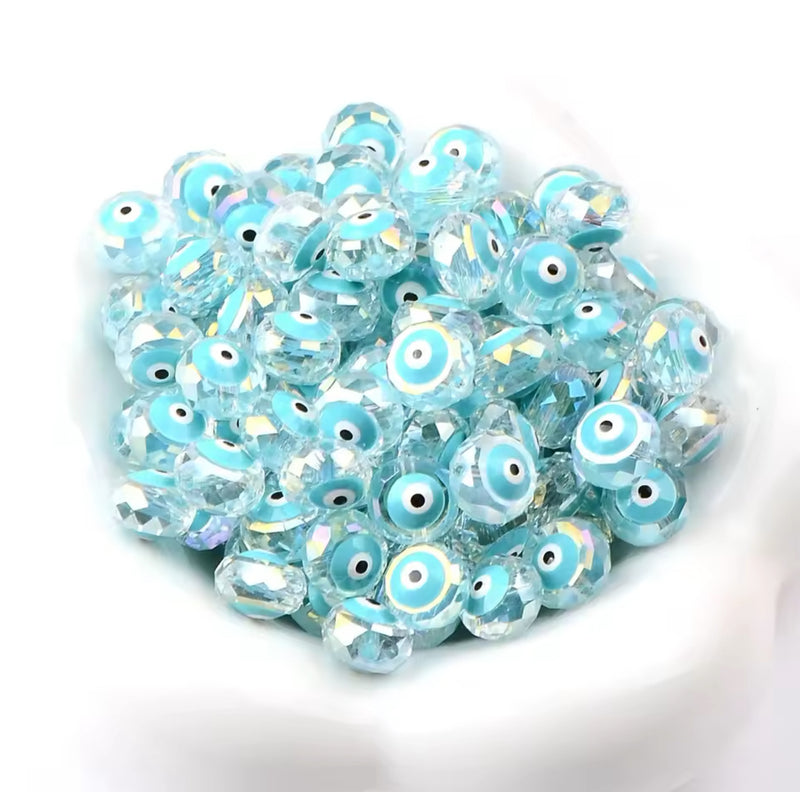 Ojo, Cristal Facetado, Beads