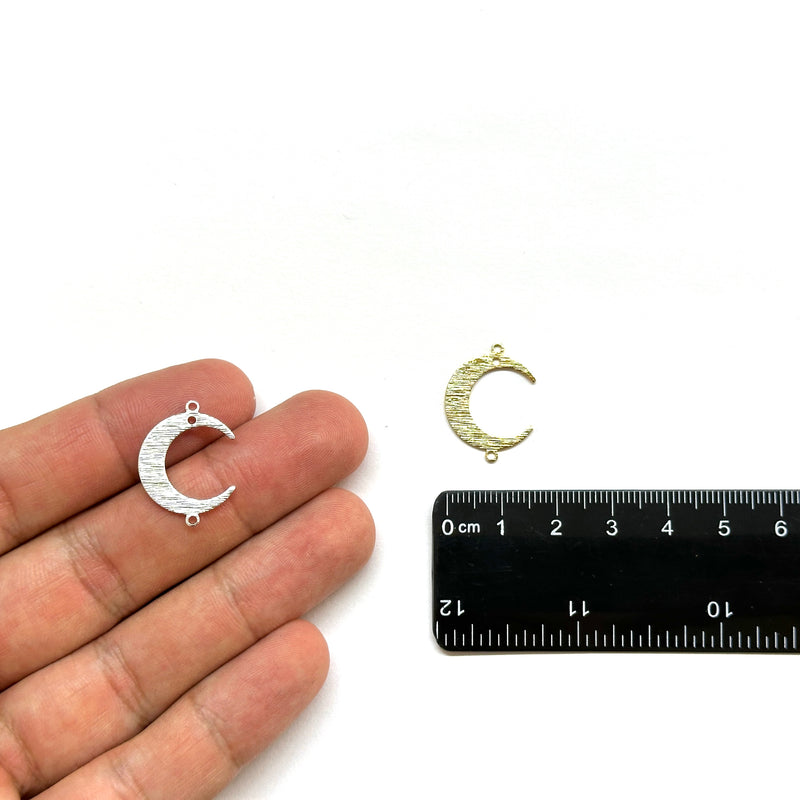 Luna, Brass, Enchapado 18k, Colgante Conector