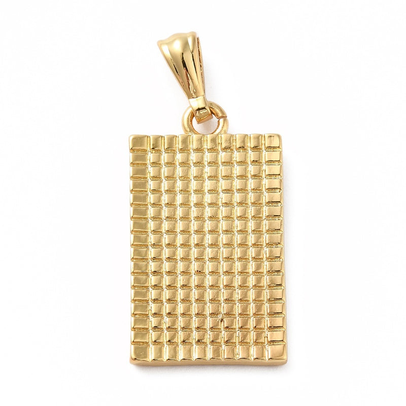 Flor, Brass, Enchapado 18k, Charm y Pendant