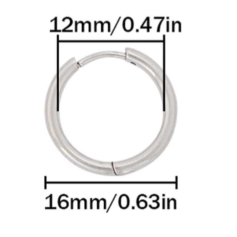 Hoops, Aro, Pantallas/Aretes, Stainless Steel