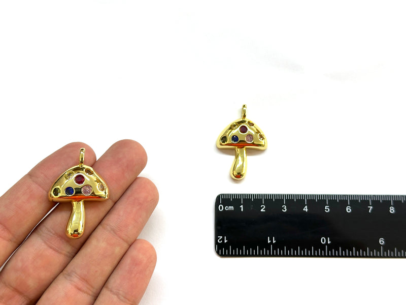 Hongo, Brass, Enchapado 18k, Pendant