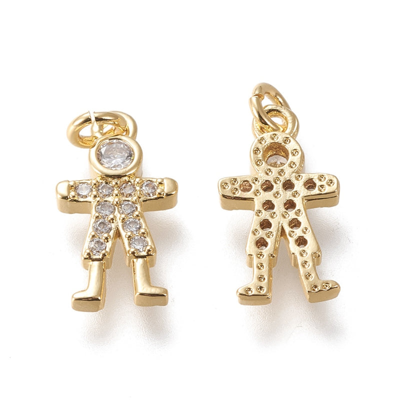 Niño, Brass, Enchapado 18k, Charm y Pendant