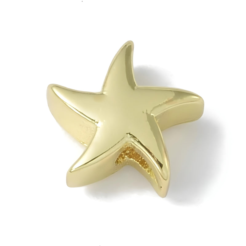 Estrella de Mar, Enchapado 18k, Beads