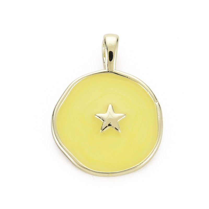 Estrella, Brass, Enchapado 16k, Charm y Pendant