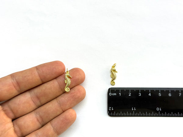 Caballito de Mar, Brass, Charm/Pendant