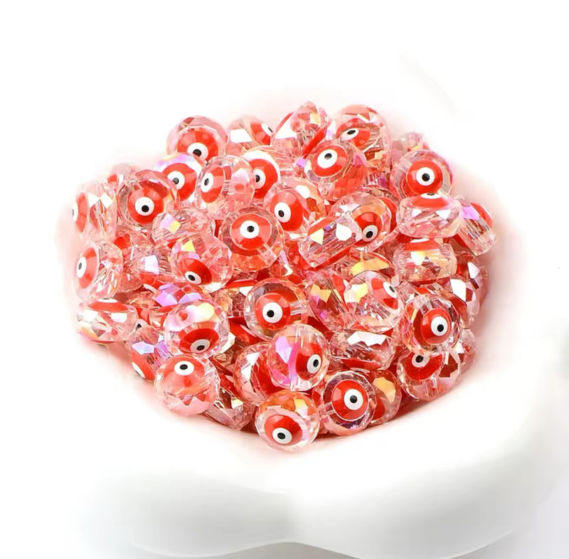 Ojo, Cristal Facetado, Beads