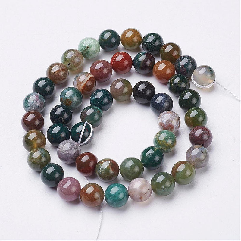 Indian Agata, Piedra, 8mm/6mm/4mm, Beads