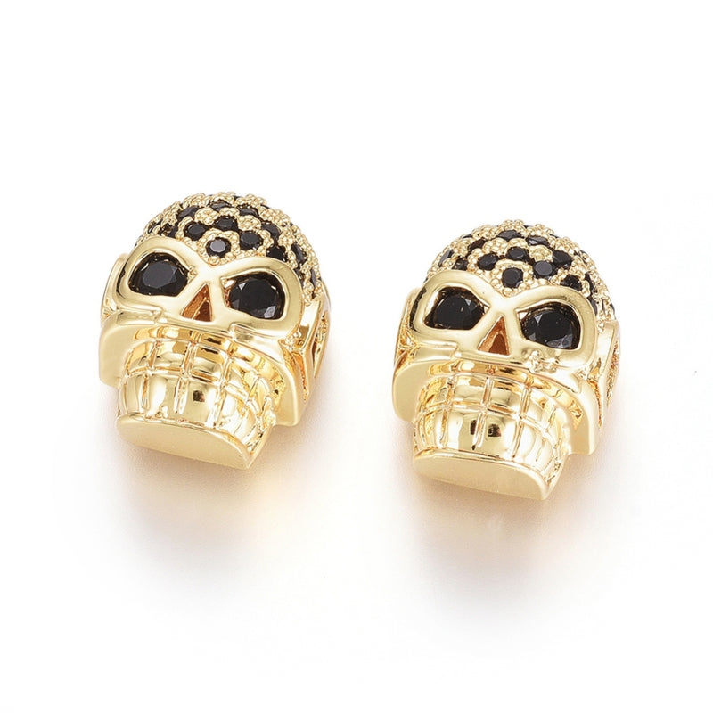 Calavera, Brass, Enchapado 18k, Beads