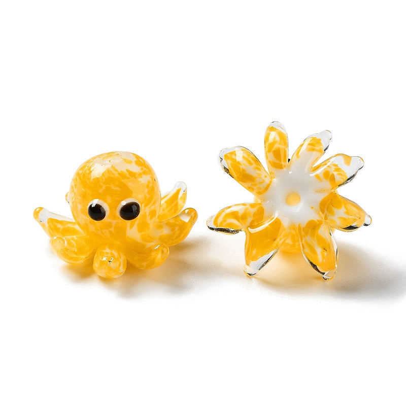 Pulpo, Cristal, Lampwork, Beads