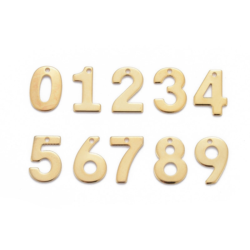 Numeros, Stainless Steel, Charm/Pendant