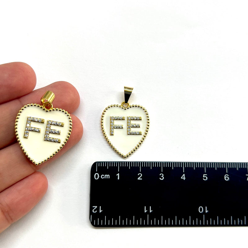 Fé, Brass, Enchapado 18k, Charm y Pendant