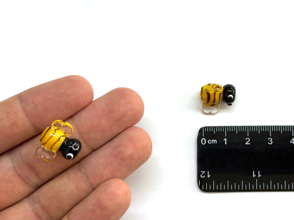 Abeja, Cristal, Lampwork, Beads