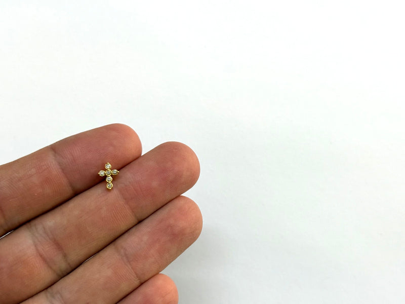 Cruz, Stainless Steel, Stud, Pantallas/Aretes