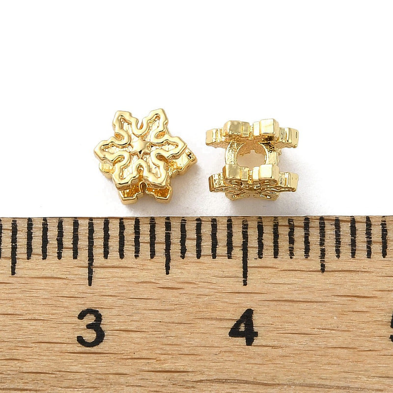 Copo De Nieve, Enchapado 18k, Beads