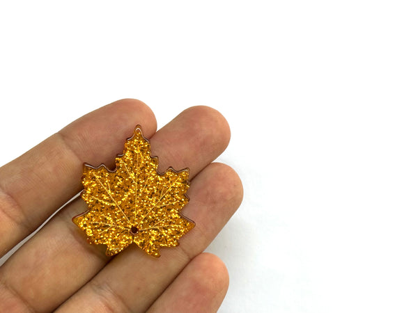 Hoja, Otoño, Acrílico, Charm/Pendant