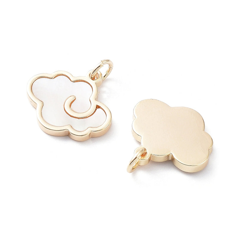 Nube, Brass, Enchapado 18k, Charm y Pendant