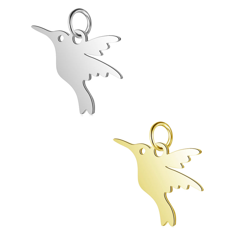 Pajaro, Ave, Stainless Steel, Charm y Pendant