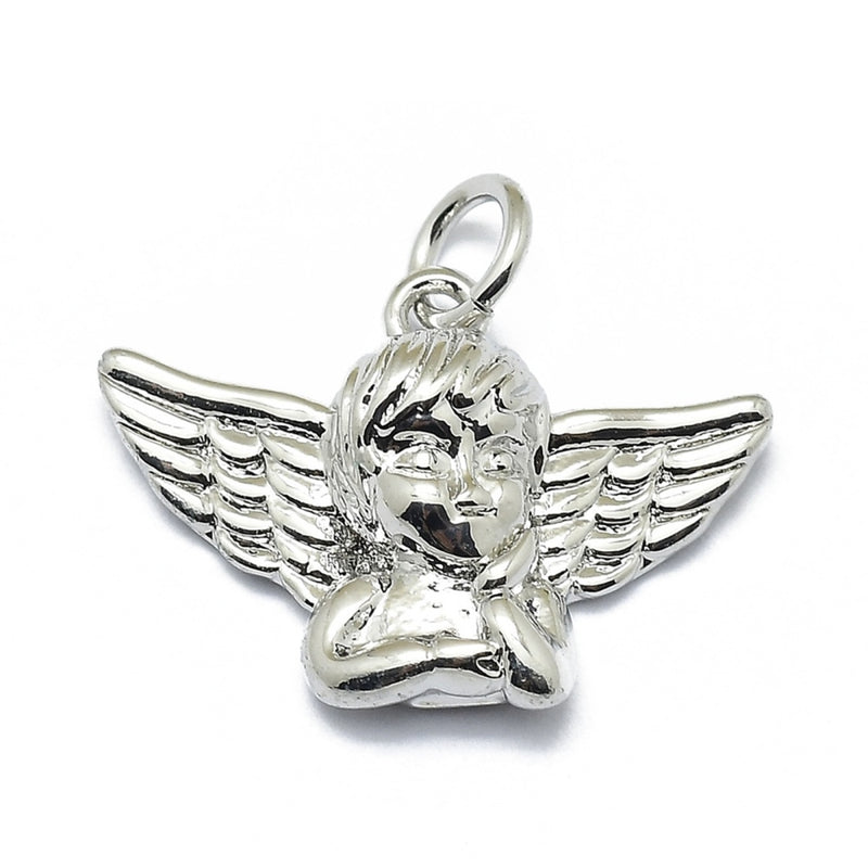 Angel, Brass, Enchapado 18k, Charm y Pendant