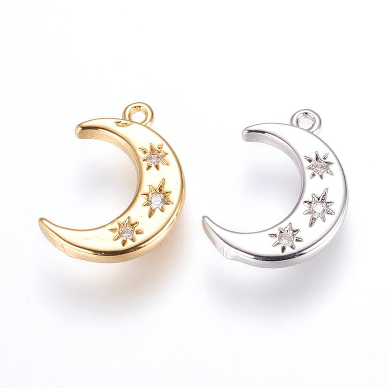 Luna, Brass, Charm y Pendant