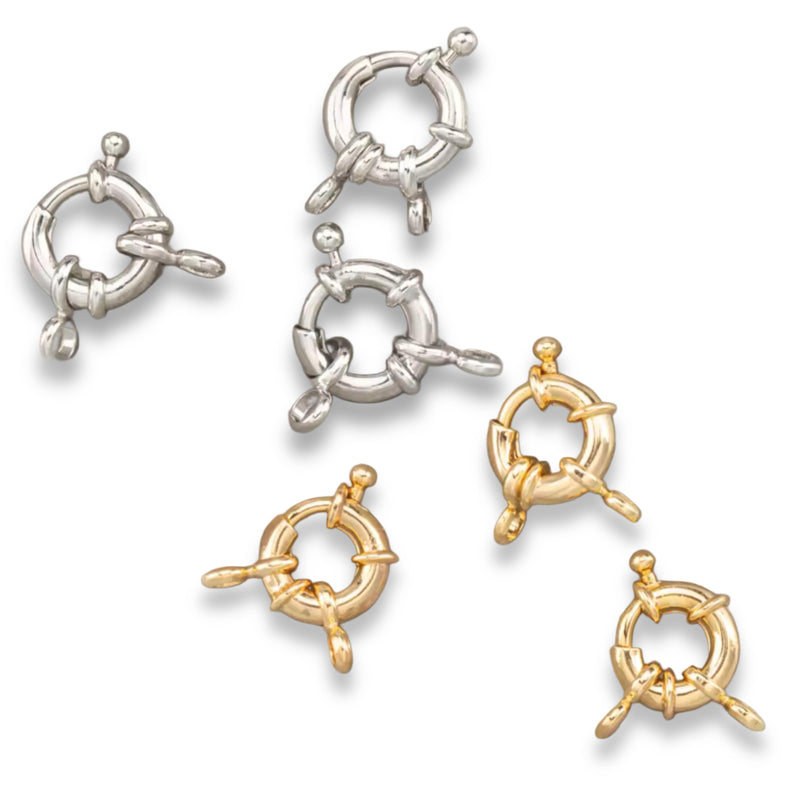 Balsa, Aro, Enchapado, 9mm/11mm/13mm/15mm/17mm/30mm, Cierre Redondo