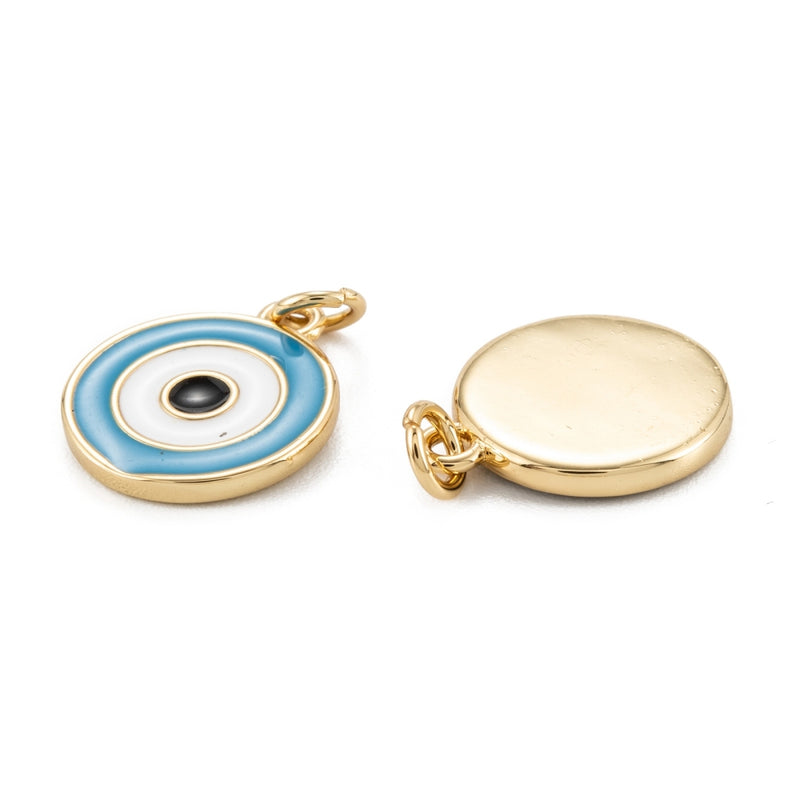 Ojo, Brass, Enchapado 18k, Charm y Pendant