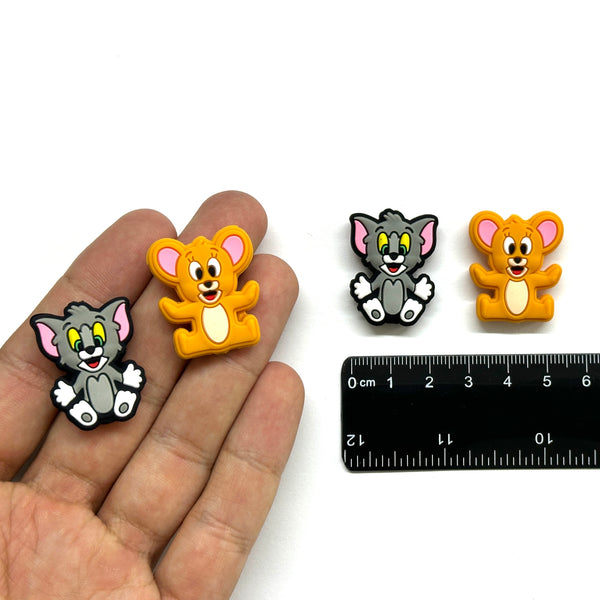 Gato y Ratón, Personajes Animados, Silicona, Beads