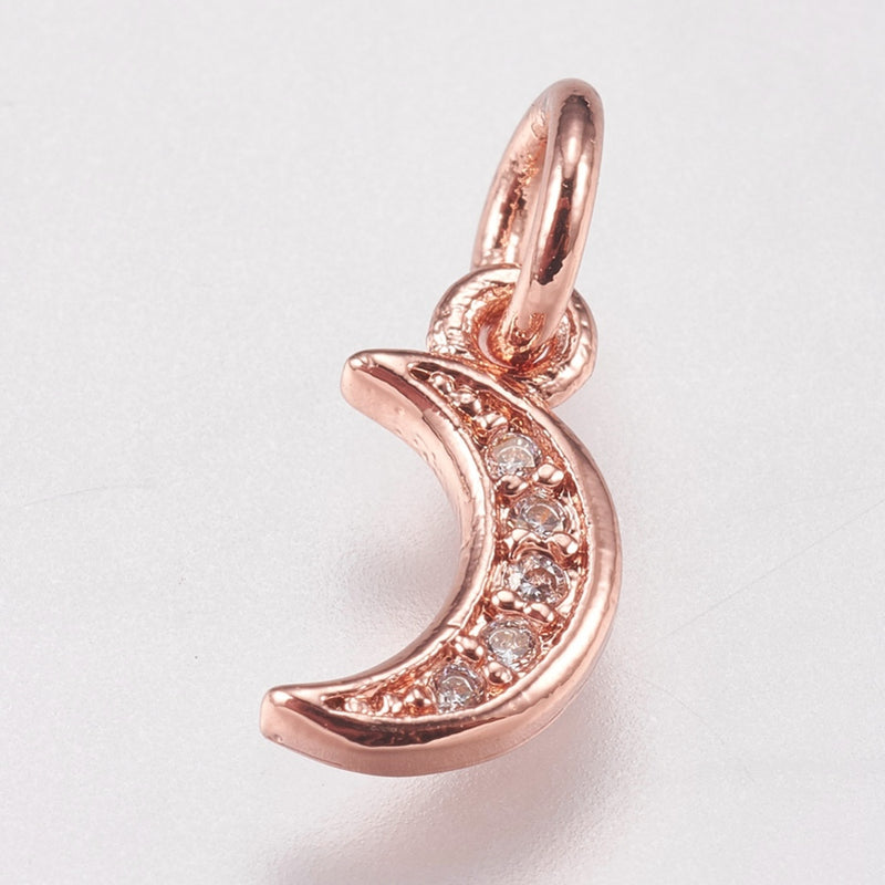 Luna, Brass, Charm y Pendant