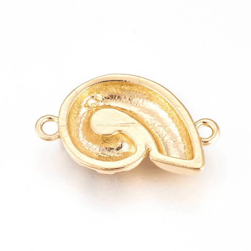 Caracol, Brass, Enchapado 18k, Conector